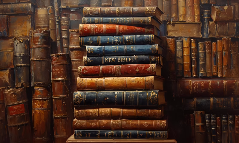 Livros da Bíblia: Antigo e Novo Testamento.